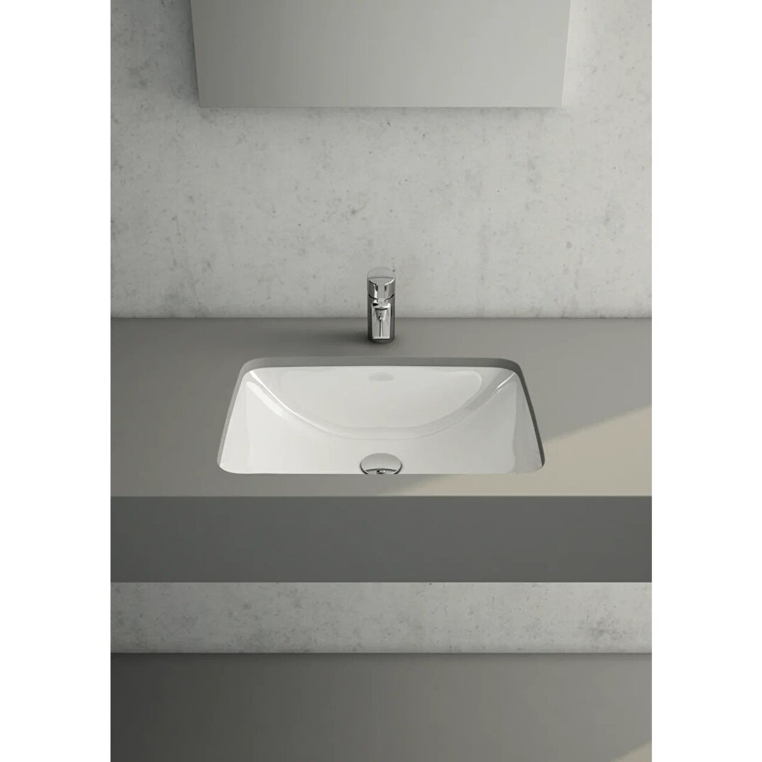 VitrA Geo Dikdörtgen Çanak Lavabo, 60 cm, Mat Bej, 7425B020-0012 - 3