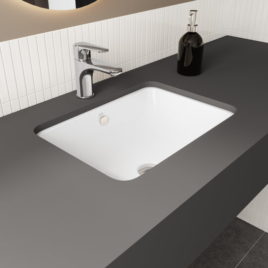 VitrA Geo Dikdörtgen Çanak Lavabo, 60 cm, Mat Bej, 7425B020-0012 - 4