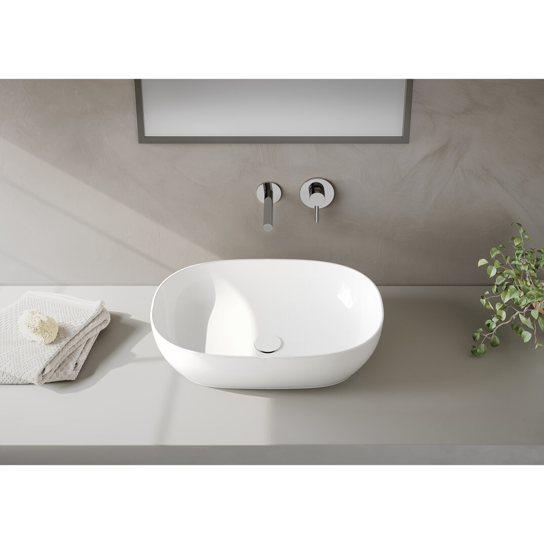 VitrA Geo Dikdörtgen Çanak Lavabo, 60 cm, Mat Bej, 7425B020-0016 - 12