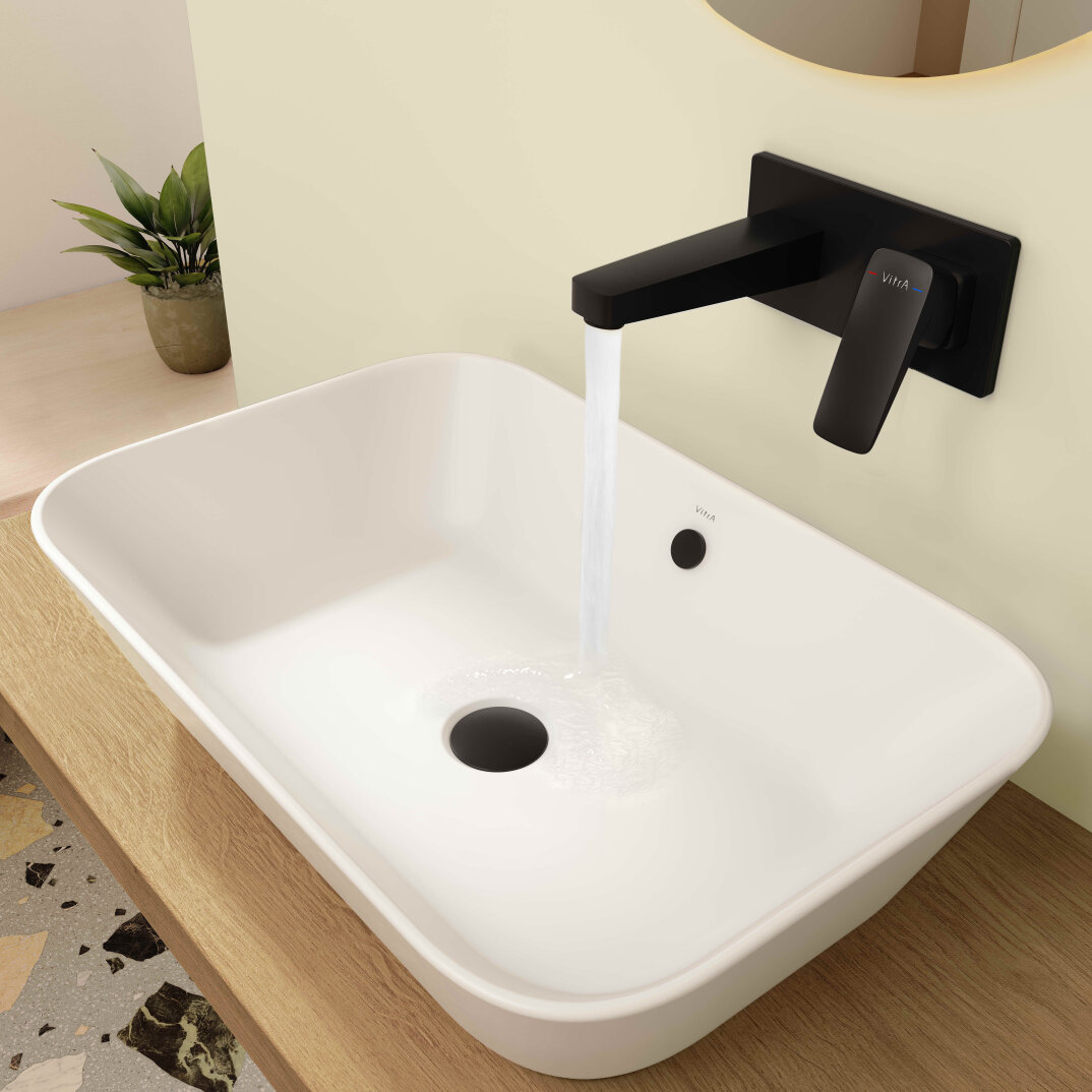 VitrA Geo Dikdörtgen Çanak Lavabo, 60 cm, Mat Beyaz,7425B001-0012 - 3