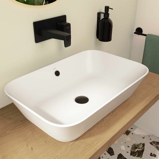 VitrA Geo Dikdörtgen Çanak Lavabo, 60 cm, Mat Beyaz,7425B001-0012 - 4