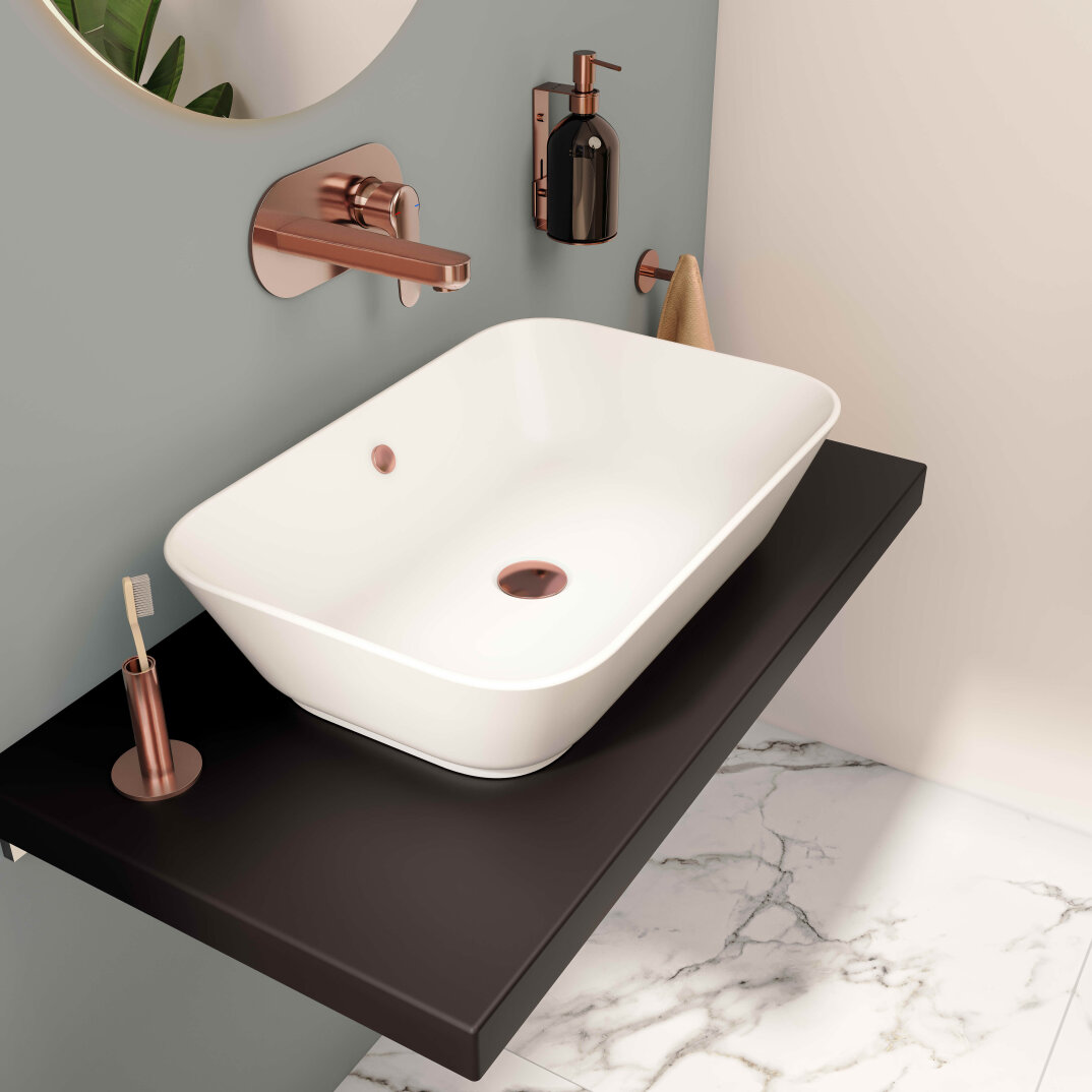 VitrA Geo Dikdörtgen Çanak Lavabo, 60 cm, Mat Beyaz,7425B001-0012 - 5