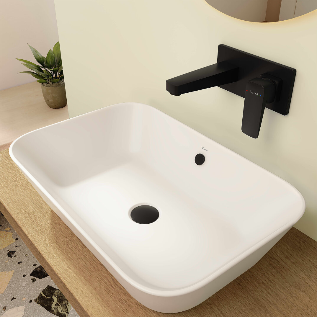 VitrA Geo Dikdörtgen Çanak Lavabo, 60 cm, Mat Beyaz,7425B001-0012 - 6