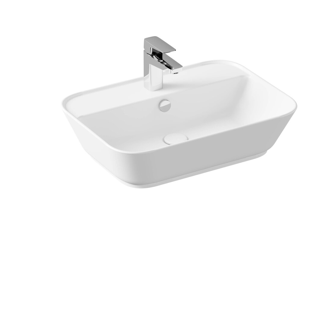 VitrA Geo Dikdörtgen Çanak Lavabo, 60 cm, Mat Beyaz,7426B001-0001 - 1