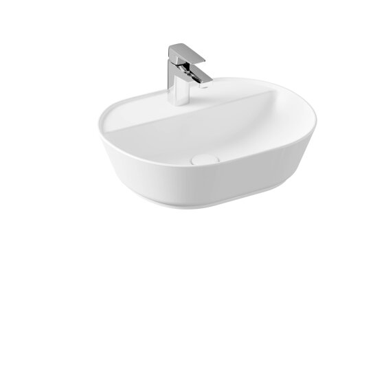 VitrA Geo Oval Çanak Lavabo, 55 cm, Mat Beyaz, 7428B001-0041