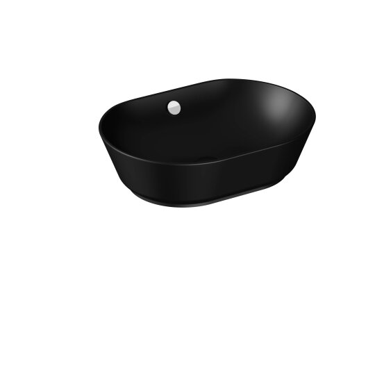 VitrA Geo Oval Çanak Lavabo, 55 cm, Mat Siyah, 7427B083-0012