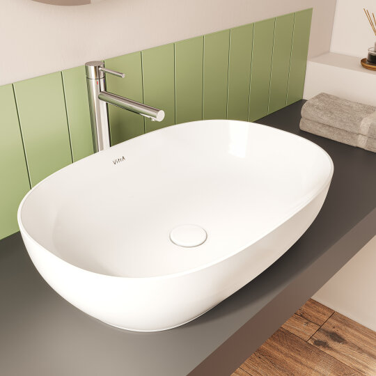 VitrA Geo Yuvarlak Çanak Lavabo, 38 cm, Siyah, 7421B070-0016 - 10
