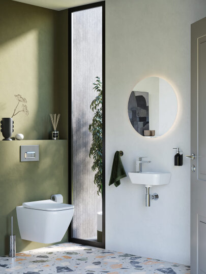 VitrA Integra Dar Lavabo, Soldan Armatür Delikli, 37 cm,7090L003-0028 - 4