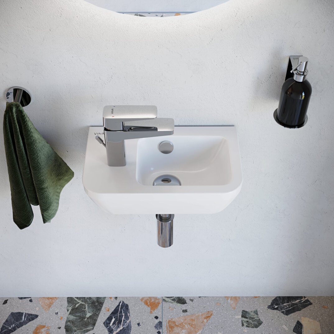 VitrA Integra Dar Lavabo, Soldan Armatür Delikli, 37 cm,7090L003-0028 - 5