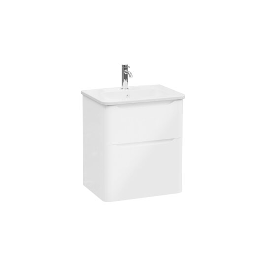 VitrA Integra Round Çift Çekmeceli Lavabo Dolabı, Ayaksız, 60 cm, Parlak Beyaz, 69969 - 6