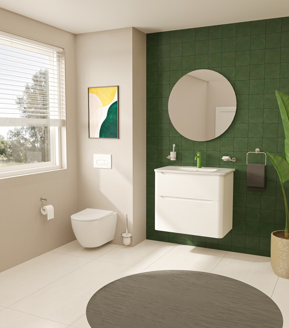 VitrA Integra Round Çift Çekmeceli Lavabo Dolabı, Ayaksız, 80 cm, Mat Beyaz, 69979 - 2