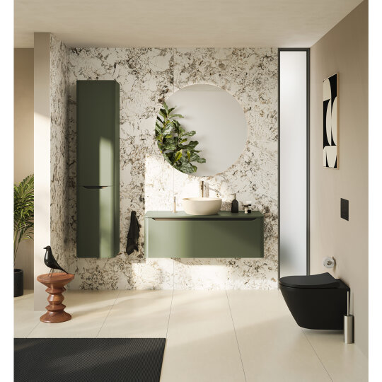 VitrA Integra Round Çift Kapaklı Boy Dolabı, Mat Yeşil (Sol), 70073 - 3