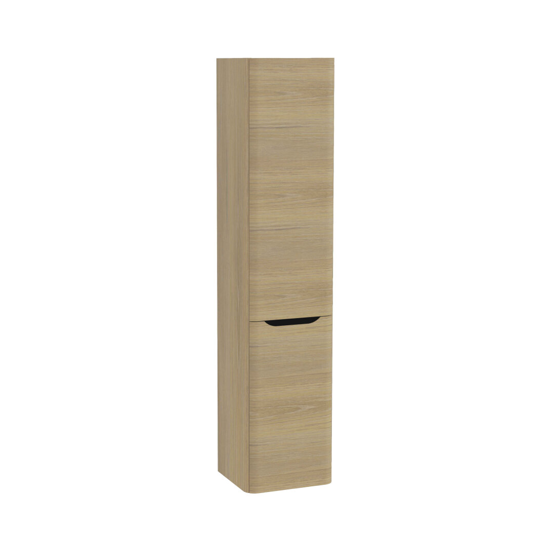 VitrA Integra Round Çift Kapaklı Çamaşır Sepetli Boy Dolabı, Altın Meşe (Sağ),80012 - 1