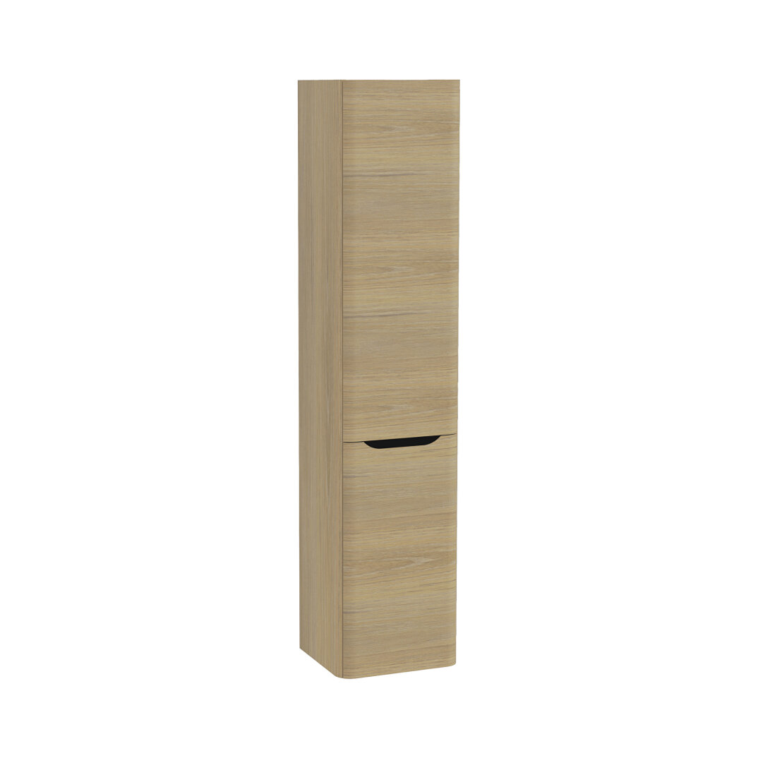 VitrA Integra Round Çift Kapaklı Çamaşır Sepetli Boy Dolabı, Altın Meşe (Sağ),80012 - 2