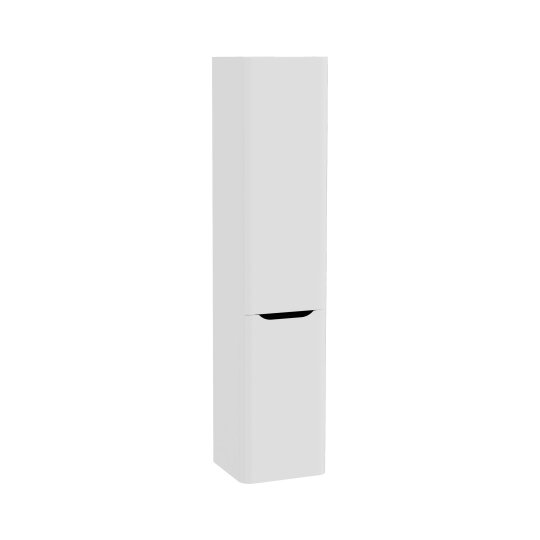 VitrA Integra Round Çift Kapaklı Çamaşır Sepetli Boy Dolabı, Mat Açık Gri (Sol), 70083