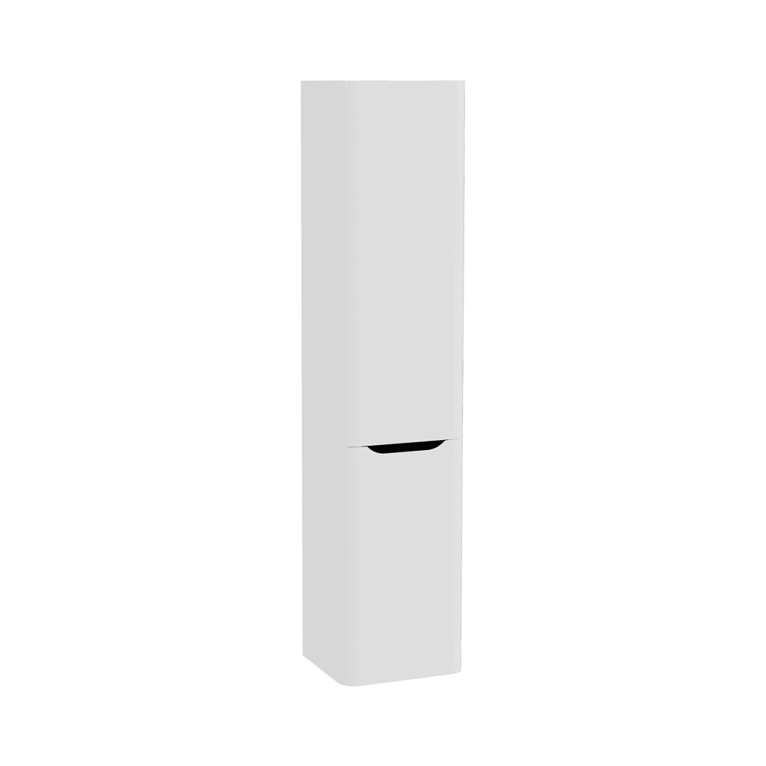 VitrA Integra Round Çift Kapaklı Çamaşır Sepetli Boy Dolabı, Mat Açık Gri (Sol), 70083 - 2