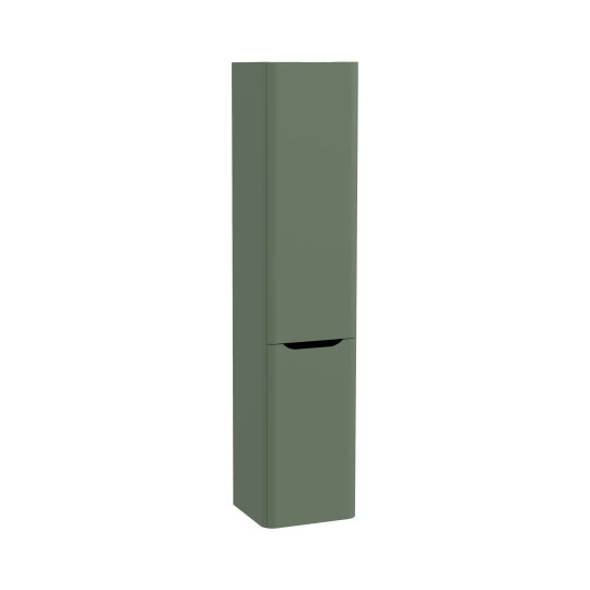 VitrA Integra Round Çift Kapaklı Çamaşır Sepetli Boy Dolabı, Mat Yeşil (Sol), 70082
