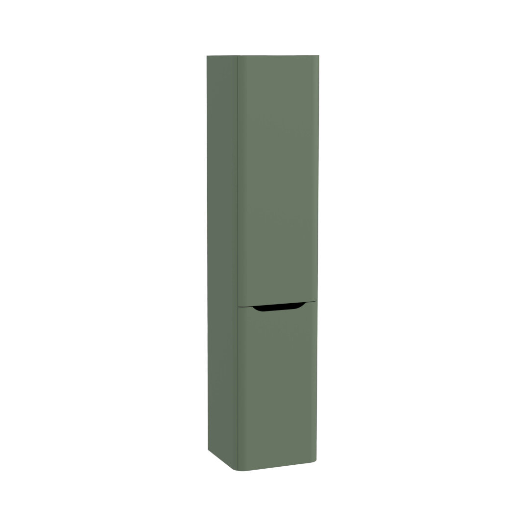 VitrA Integra Round Çift Kapaklı Çamaşır Sepetli Boy Dolabı, Mat Yeşil (Sol), 70082 - 1
