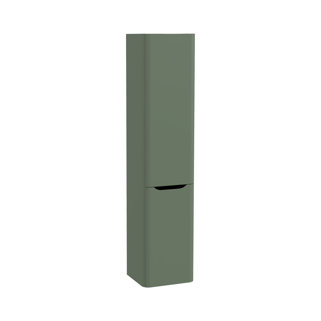 VitrA Integra Round Çift Kapaklı Çamaşır Sepetli Boy Dolabı, Mat Yeşil (Sol), 70082 - 6