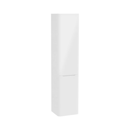 VitrA Integra Round Çift Kapaklı Çamaşır Sepetli Boy Dolabı, Parlak Beyaz (Sağ), 80009 - 2