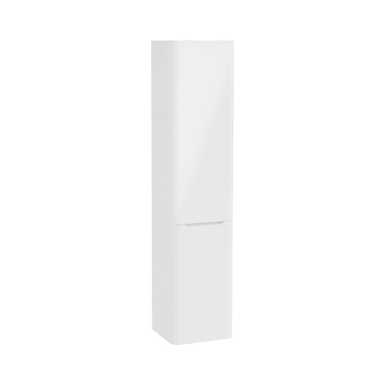 VitrA Integra Round Çift Kapaklı Çamaşır Sepetli Boy Dolabı, Parlak Beyaz (Sol), 70077
