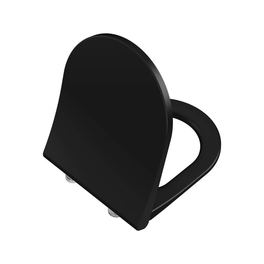 VitrA Integra Round Klozet Kapağı, Slim, Yavaş Kapanır, Kolay Sök-Tak, Mat Siyah,131-483R009 - 1