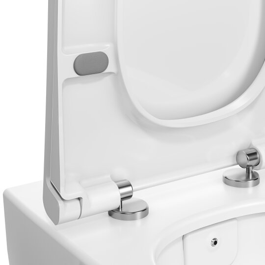 VitrA Integra Round Klozet Kapağı, Yavaş Kapanır, Metal Menteşeli, Mat Beyaz, 131-001-009 - 3