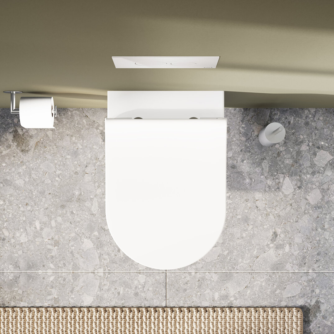VitrA Integra Round Klozet Kapağı, Yavaş Kapanır, Metal Menteşeli, Mat Beyaz, 131-001-009 - 5