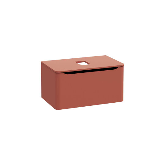 VitrA Integra Round Tek Çekmeceli Çanak Lavabo Uyumlu Lavabo Dolabı, Mat Kırmızı, 80 cm (Çanak Lavabo Hariç-Armatür Deliksiz), 70045 - 2