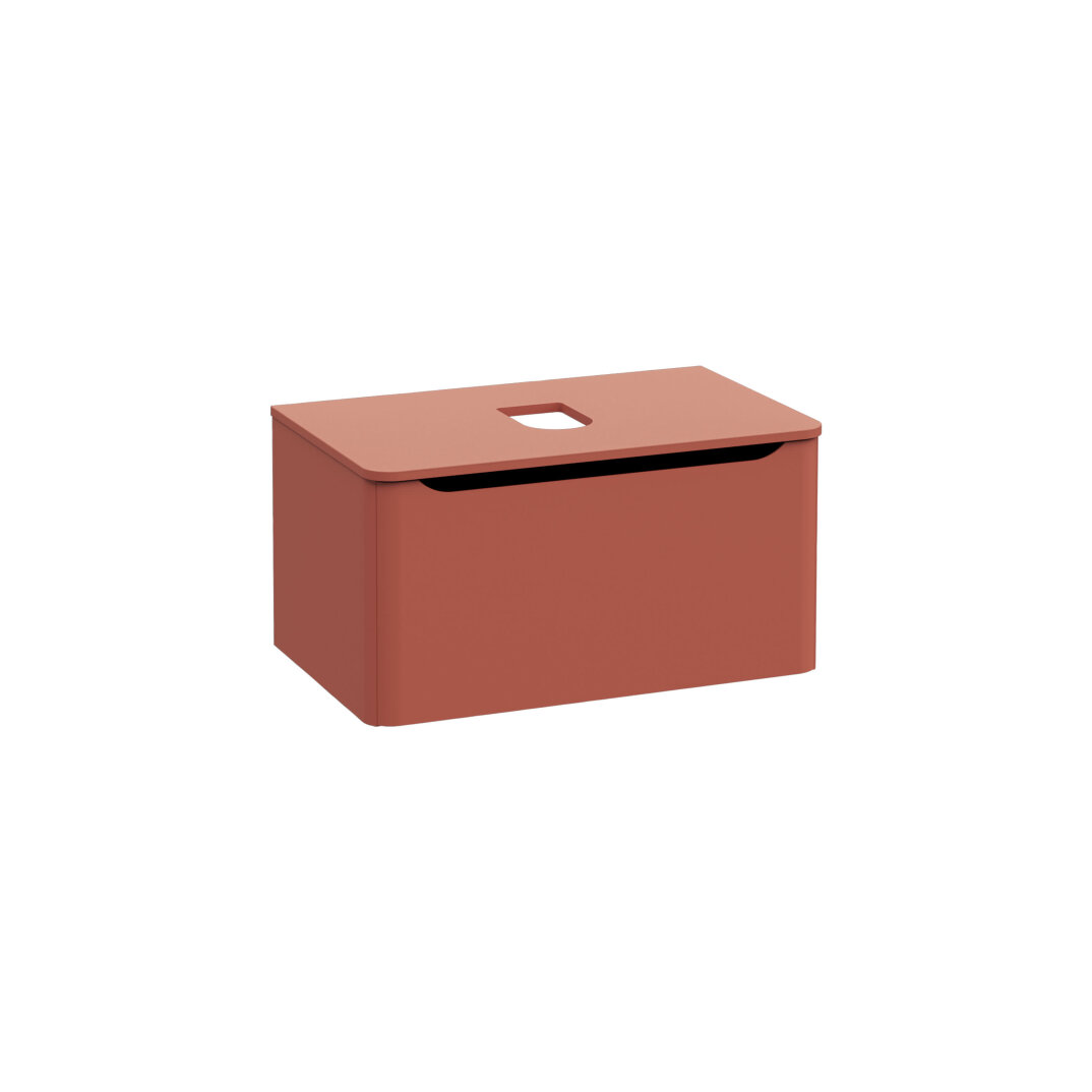 VitrA Integra Round Tek Çekmeceli Çanak Lavabo Uyumlu Lavabo Dolabı, Mat Kırmızı, 80 cm (Çanak Lavabo Hariç-Armatür Deliksiz), 70045 - 2