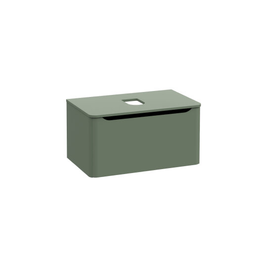 VitrA Integra Round Tek Çekmeceli Çanak Lavabo Uyumlu Lavabo Dolabı, Mat Yeşil, 80 cm (Çanak Lavabo Hariç-Armatür Deliksiz), 70046 - 2