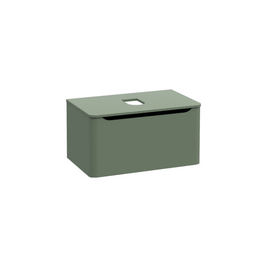 VitrA Integra Round Tek Çekmeceli Çanak Lavabo Uyumlu Lavabo Dolabı, Mat Yeşil, 80 cm (Çanak Lavabo Hariç-Armatür Deliksiz), 70046 - 3