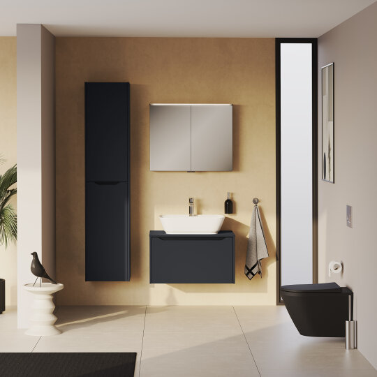 VitrA Integra Square Çift Kapaklı Boy Dolabı, Mat Grafit (Sol), 80320 - 6