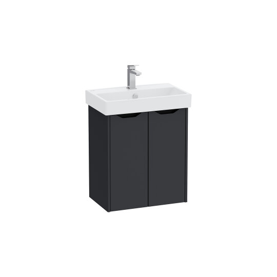 VitrA Integra Square Kapaklı Lavabo Dolabı, 60 cm, Mat Grafit, 80427
