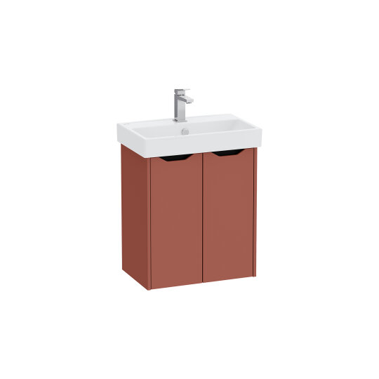 VitrA Integra Square Kapaklı Lavabo Dolabı, 60 cm, Mat Kırmızı, 80429