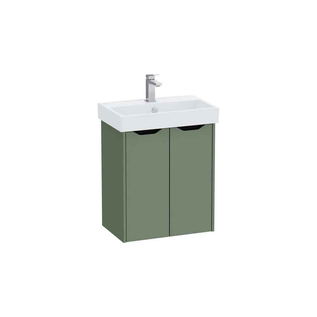 VitrA Integra Square Kapaklı Lavabo Dolabı, 60 cm, Mat Yeşil, 80430 - 1