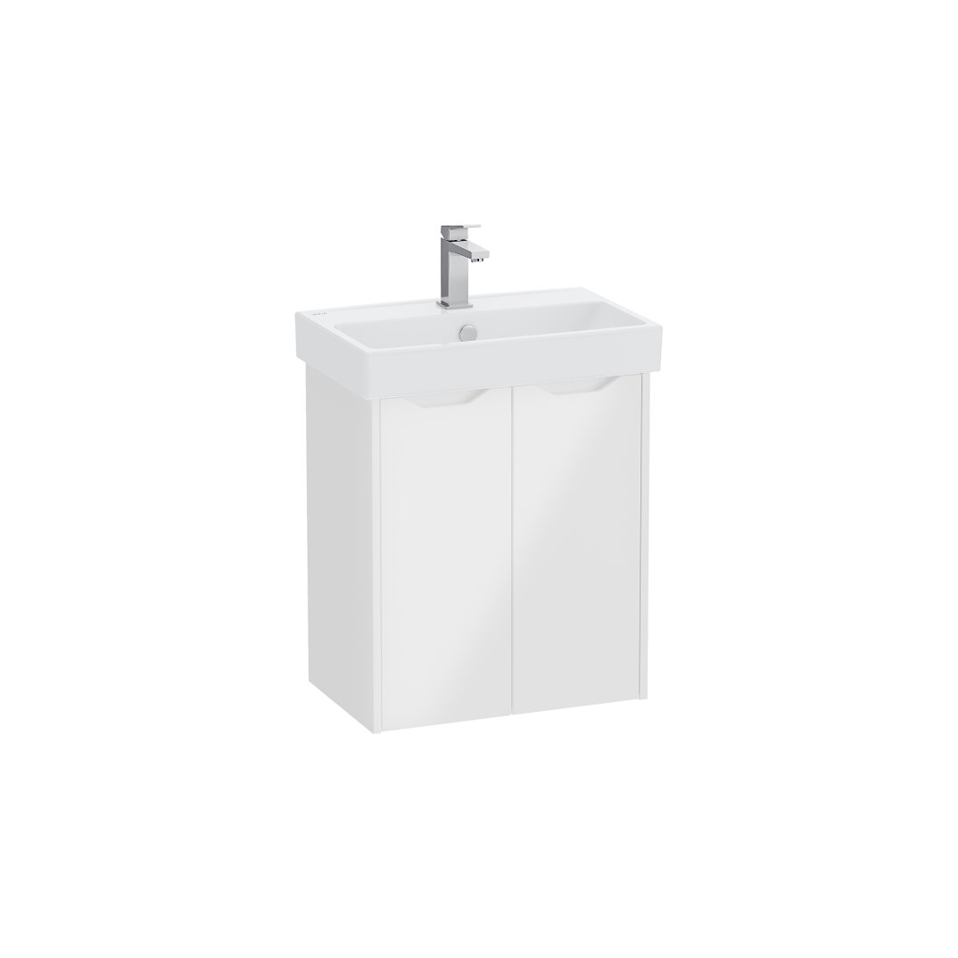 VitrA Integra Square Kapaklı Lavabo Dolabı, 60 cm, Parlak Beyaz, 80425 - 1