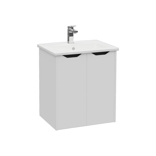 VitrA Integra Square Kapaklı Lavabo Dolabı, Ayaksız, 60 cm, Mat Açık Gri,80081 - 2