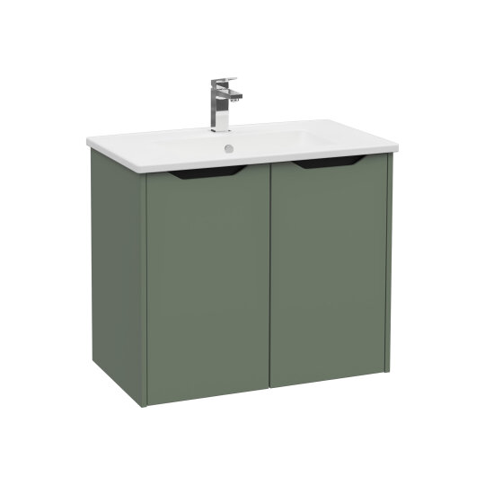 VitrA Integra Square Kapaklı Lavabo Dolabı, Ayaksız, 80 cm, Mat Yeşil, 80089 - 2