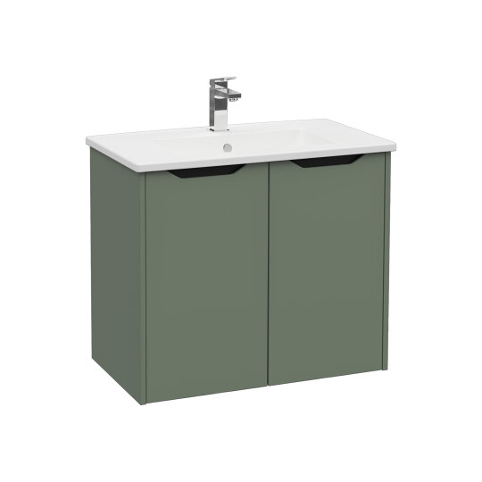 VitrA Integra Square Kapaklı Lavabo Dolabı, Ayaksız, 80 cm, Mat Yeşil, 80089 - 3