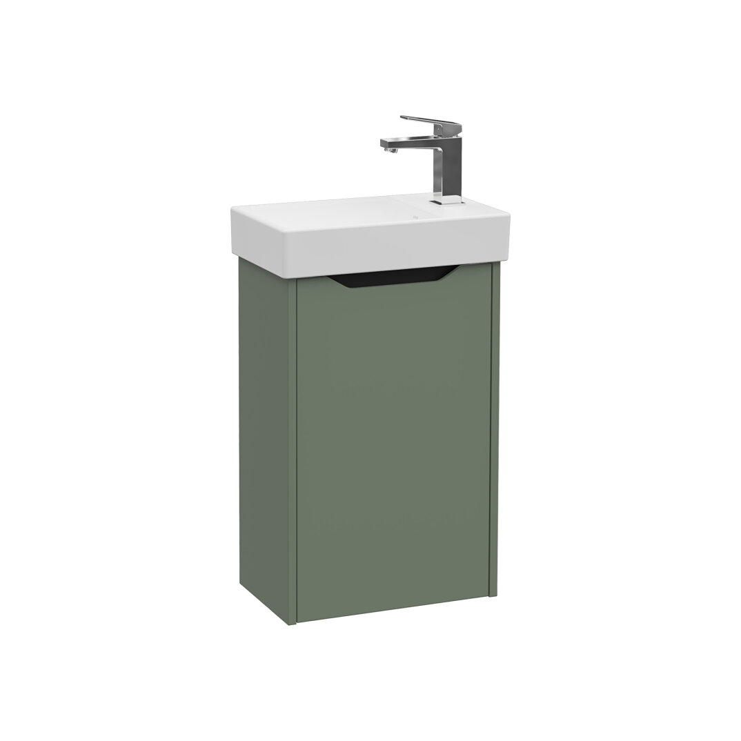 VitrA Integra Square Lavabo Dolabı, 45 cm, Kapaklı, Mat Yeşil, Sağ, 80071 - 2