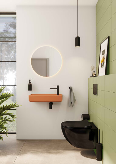 VitrA Integra Square Rim-ex Kanalsız Asma Klozet, Gizli Montaj, Mat Siyah,7082B083-0090 - 2