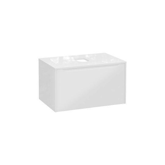 VitrA Integra Square Tek Çekmeceli Çanak Lavabo Uyumlu Lavabo Dolabı, Parlak Beyaz, 80 cm (Çanak Lavabo Hariç-Armatür Deliksiz),80273 - 2