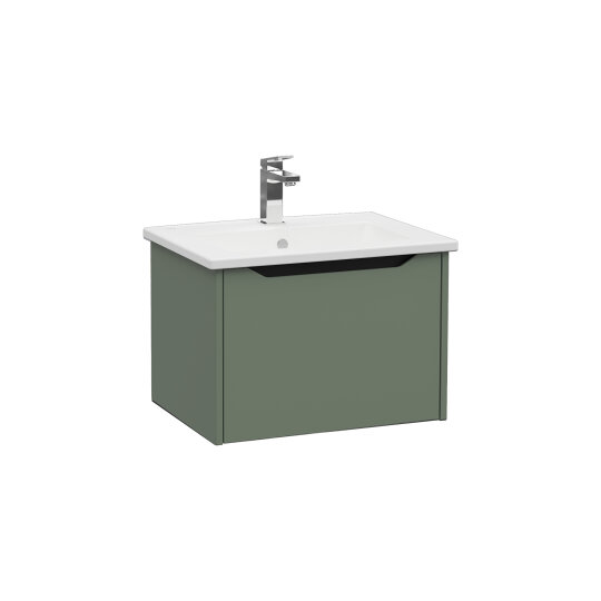 VitrA Integra Square Tek Çekmeceli Lavabo Dolabı, Ayaksız, 60 cm, Mat Yeşil, 80134 - 3
