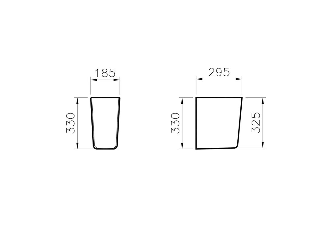 Vitra Lavabo, S20, Yarım Ayak, 5281L003-7201 - 3