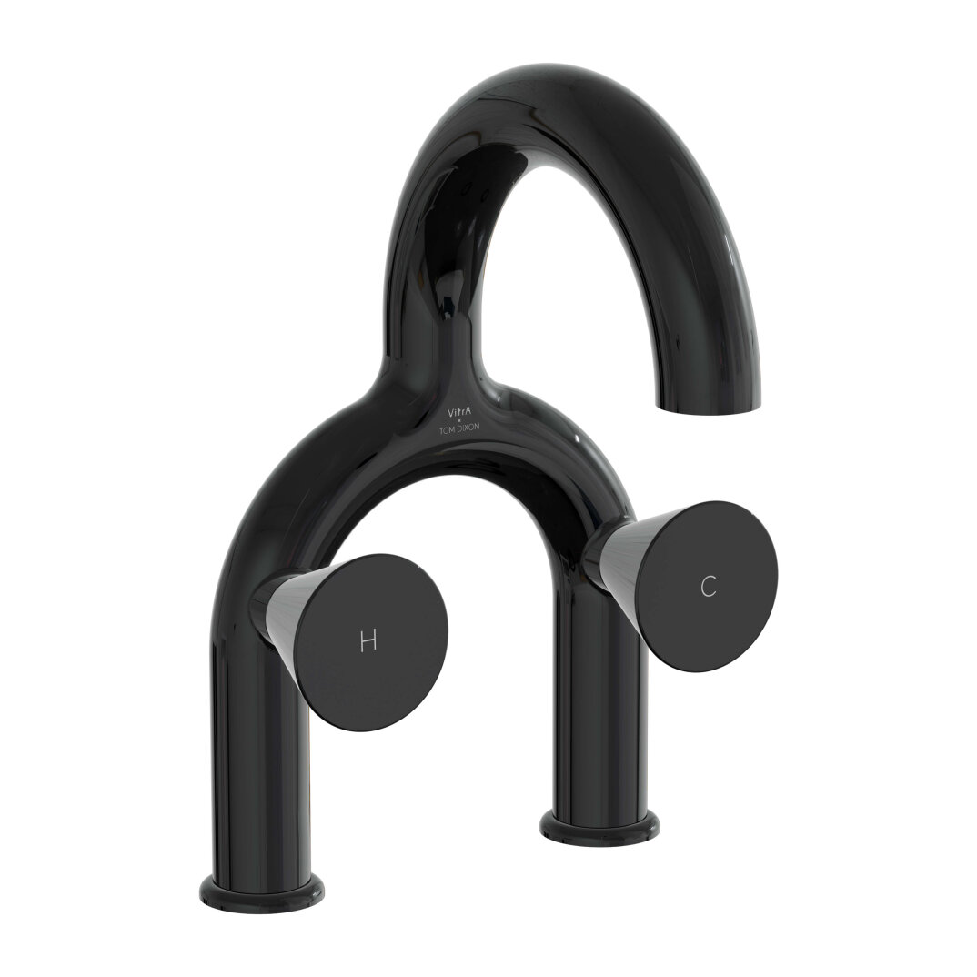 VitrA Liquid Ankastre Lavabo Bataryası (2 Delikli Lavabolar için), Parlak Siyah, A4274739 - 1