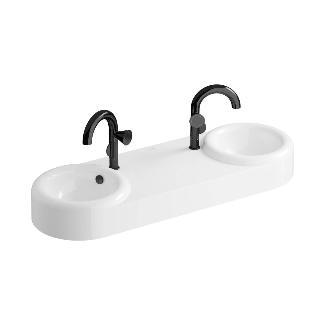 VitrA Liquid Çift Gözlü Lavabo, 110 cm,7313B403-0041 - 1