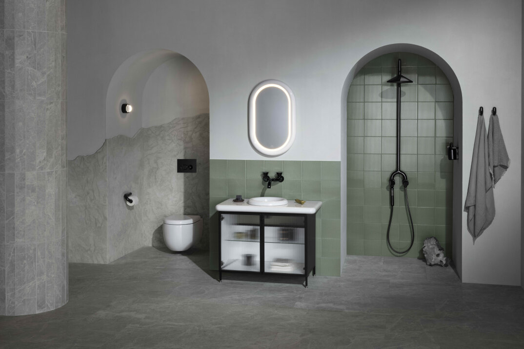 VitrA Liquid Duvardan Lavabo Bataryası, Parlak Siyah,A4274839 - 2