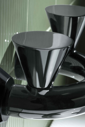 VitrA Liquid Duvardan Lavabo Bataryası, Parlak Siyah,A4274839 - 4