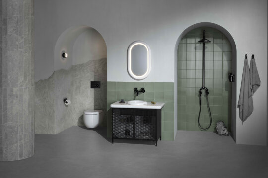 VitrA Liquid Duvardan Lavabo Bataryası, Parlak Siyah,A4274839 - 5
